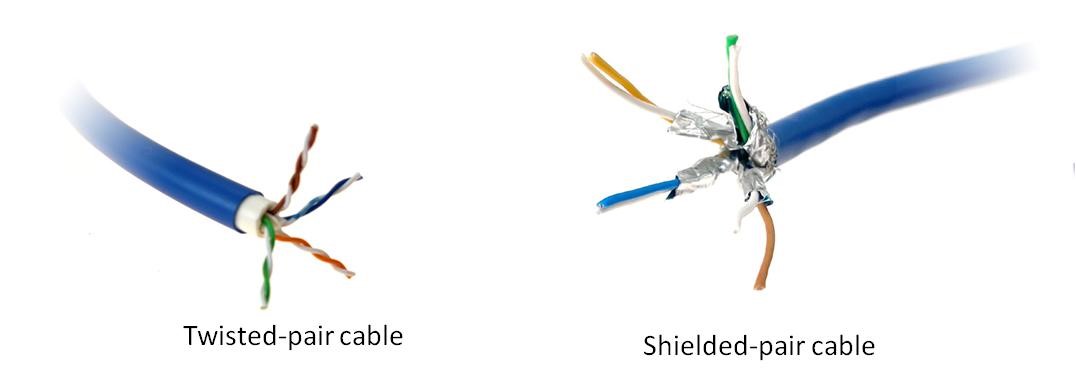 Twisted pair vs shielded twisted  pair cable