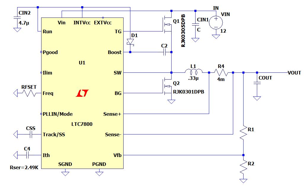 DC-DC-BUCK Converter External FET SCHEMATICS